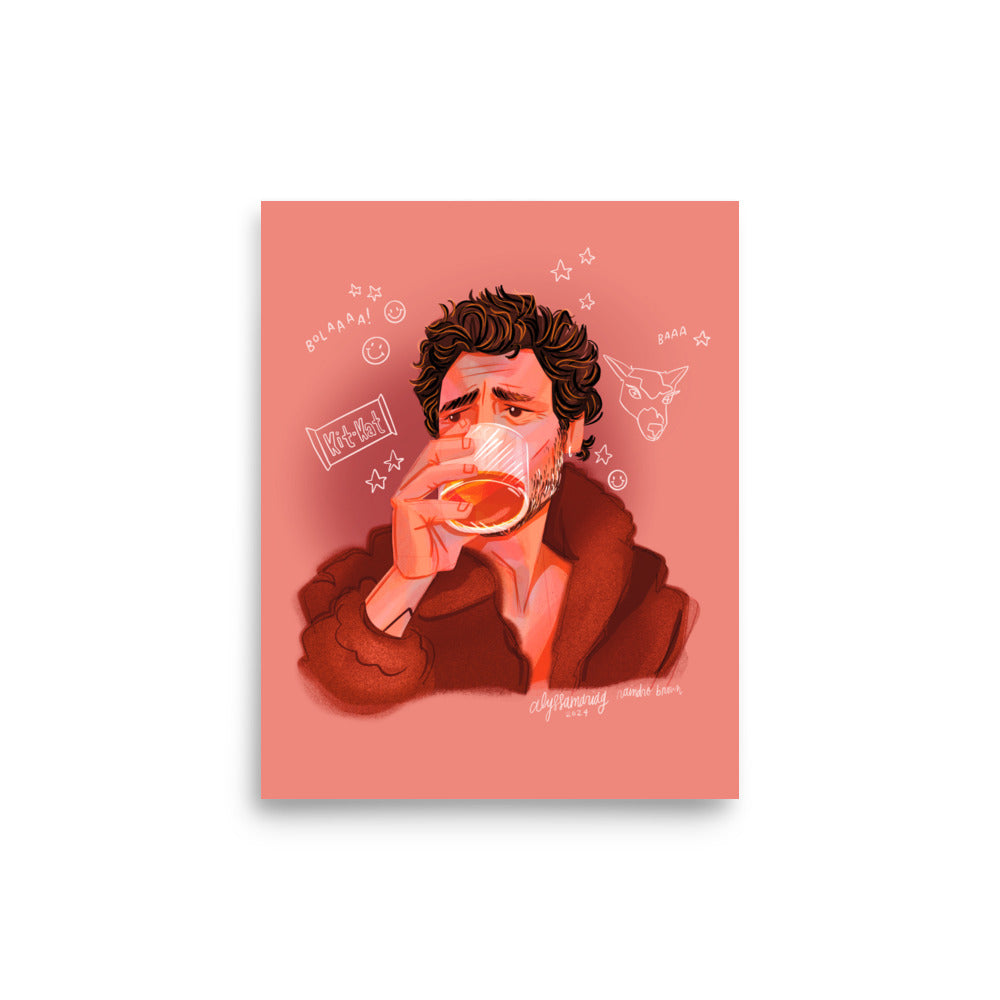 Raindro Print: Dieter Bravo (Brown)