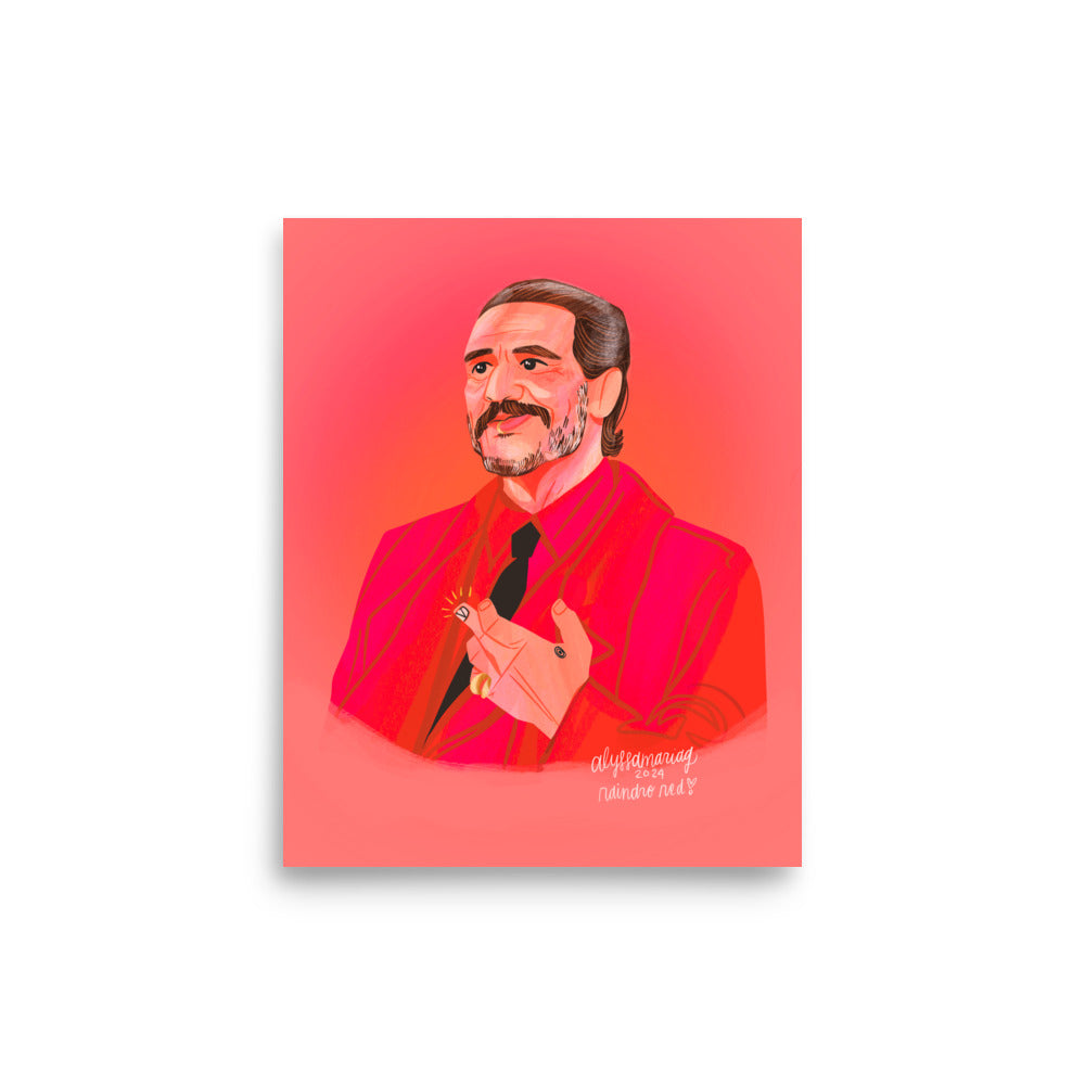 Raindro Print: V is for Valentino (Red)