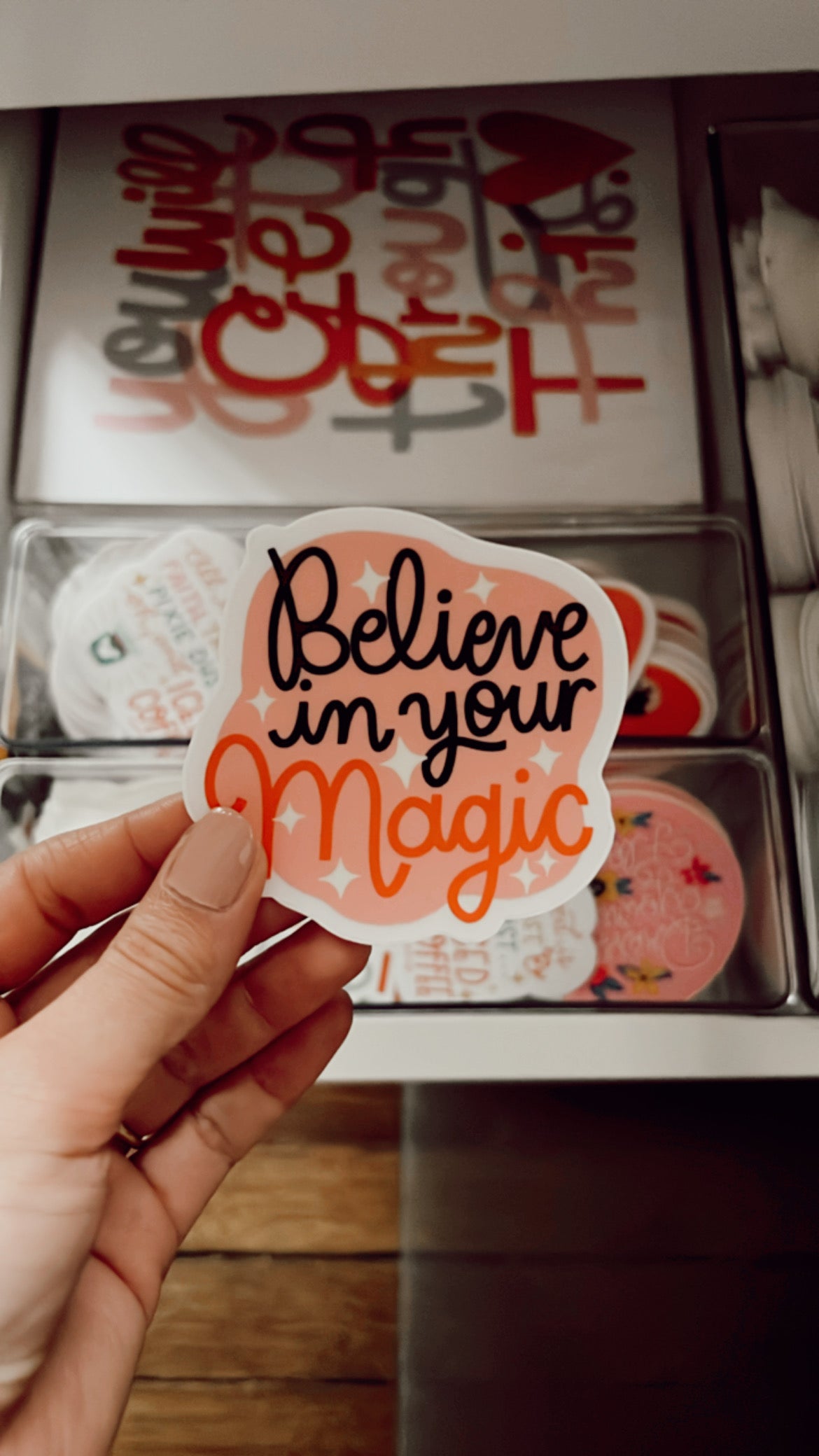 1 LEFT | Believe in Your Magic Clear 3x3" Diecut Sticker