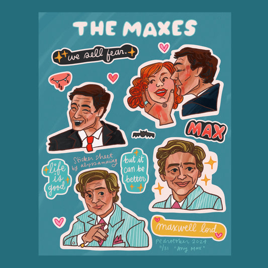 [PRE-ORDER] Pedrotober 2024 Day 11: The Maxes Sticker Sheet