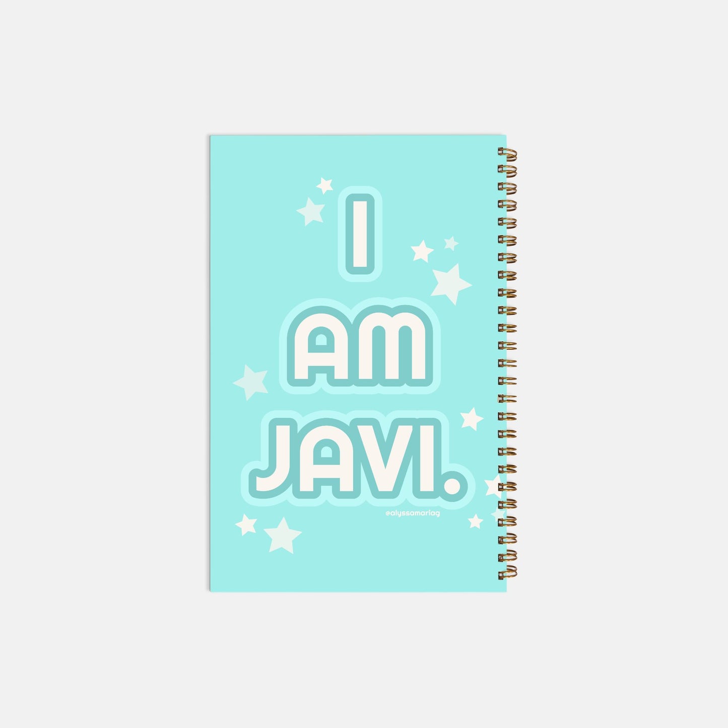 The "I am Javi" Hardcover Spiral Notebook