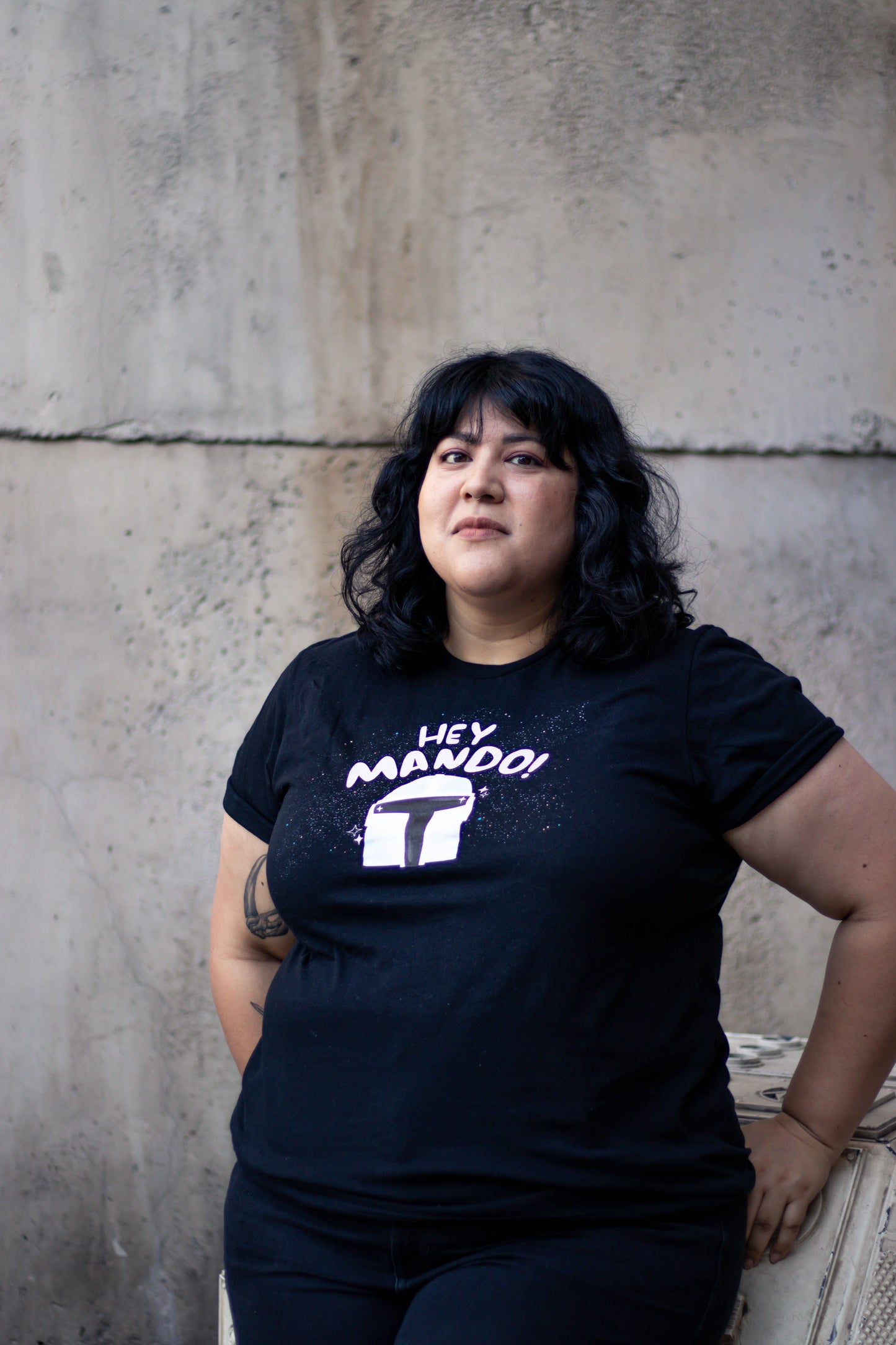 Hey Mando! Unisex Black Tee
