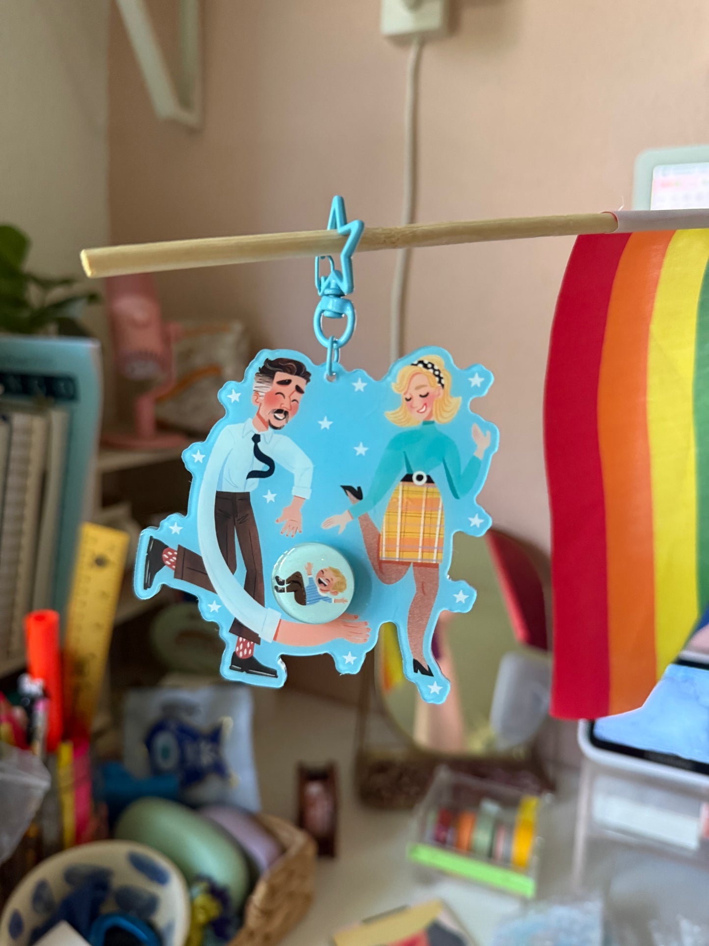 New: F4 Family SPINNER Keychain! (Version 2)