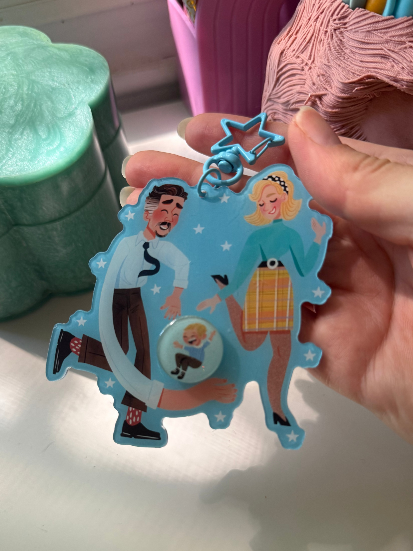 New: F4 Family SPINNER Keychain! (Version 2)