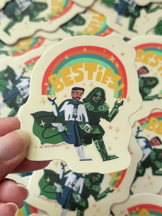 Besties! Reed and Doom Diecut Sticker