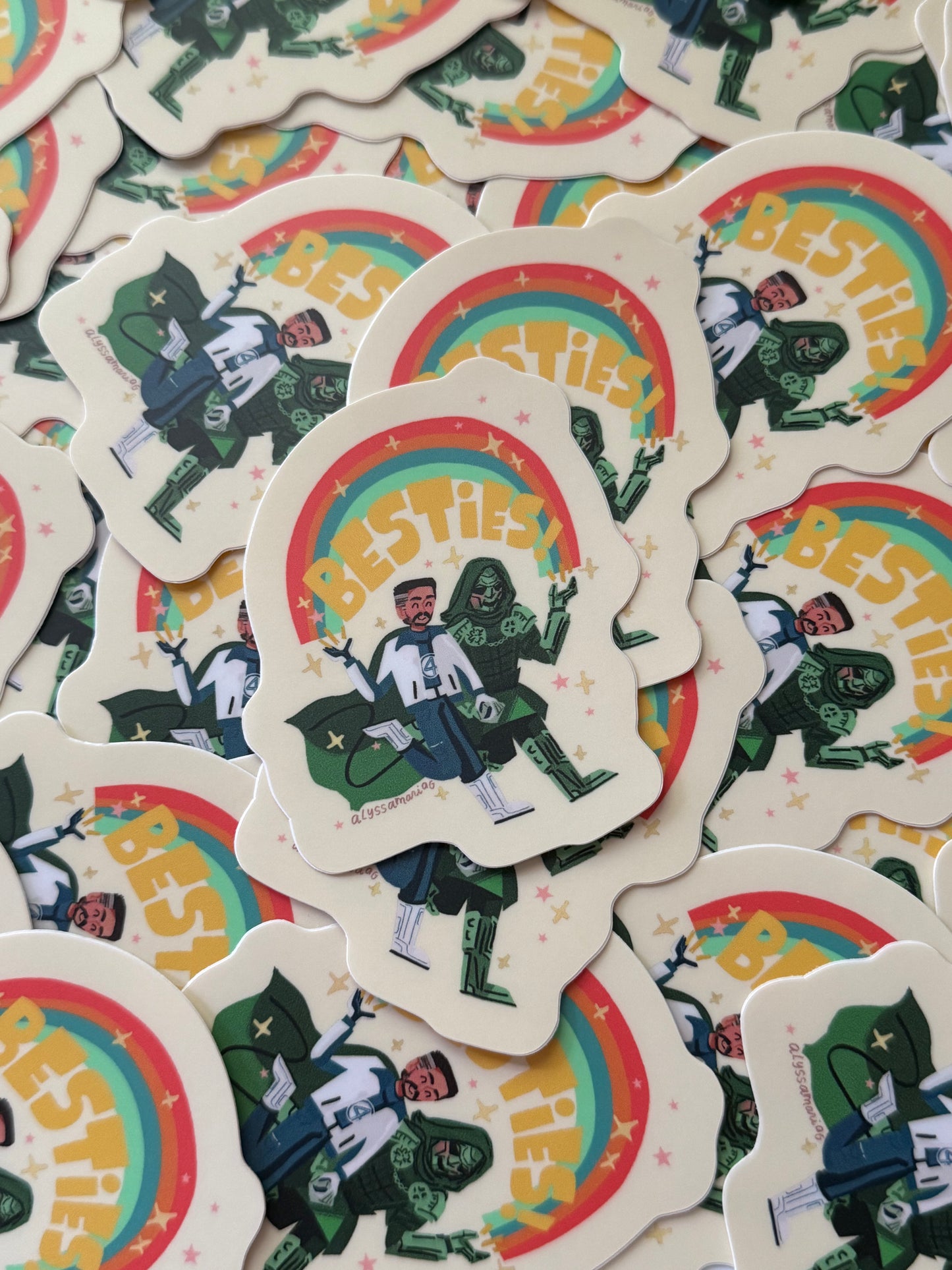 Besties! Reed and Doom Diecut Sticker