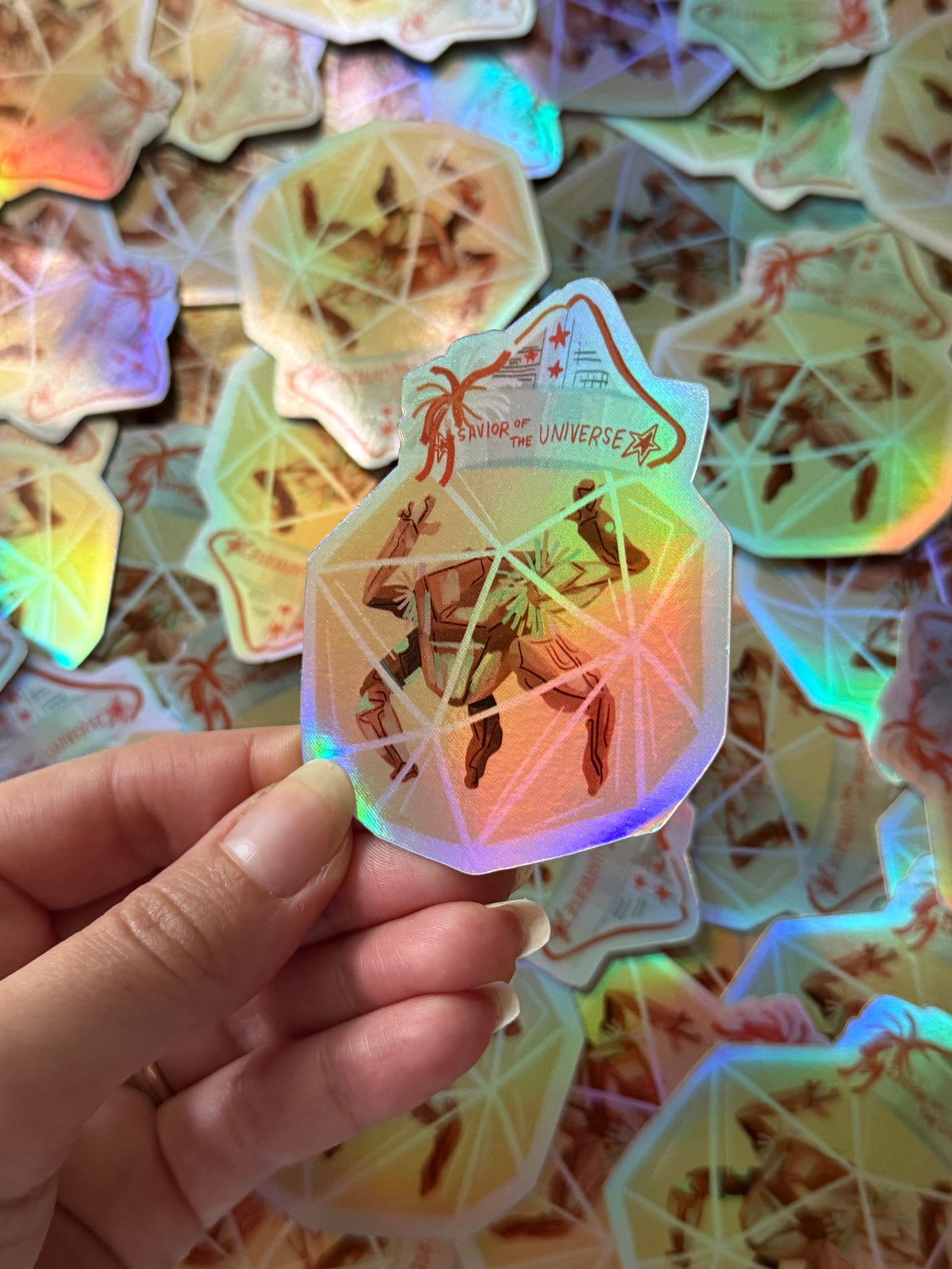 Savior of the Universe Diecut Sticker ⊹ ࣪ ˖ HOLOGRAPHIC! ⊹ ࣪ ˖