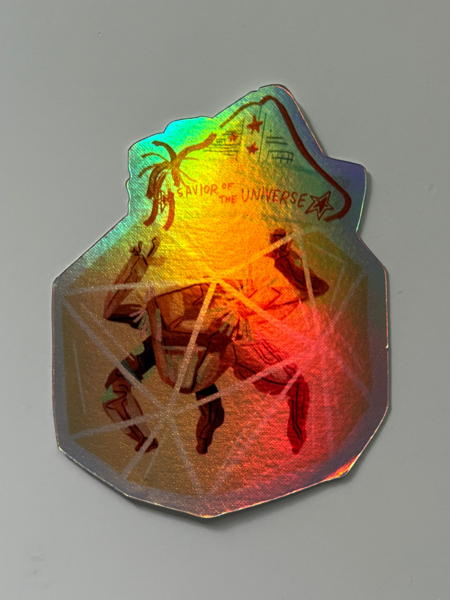 Savior of the Universe Diecut Sticker ⊹ ࣪ ˖ HOLOGRAPHIC! ⊹ ࣪ ˖