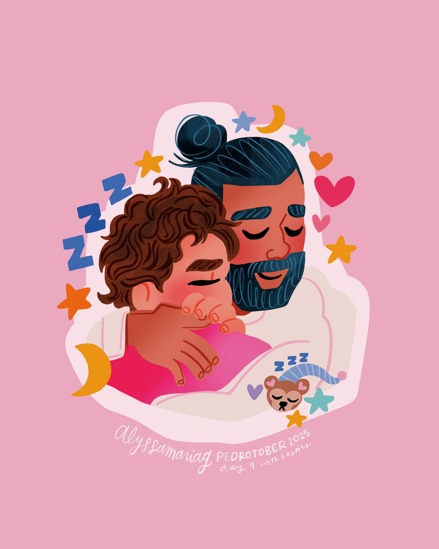 Pedrotober 2025: Space Sisters Nap (with Besties) Print