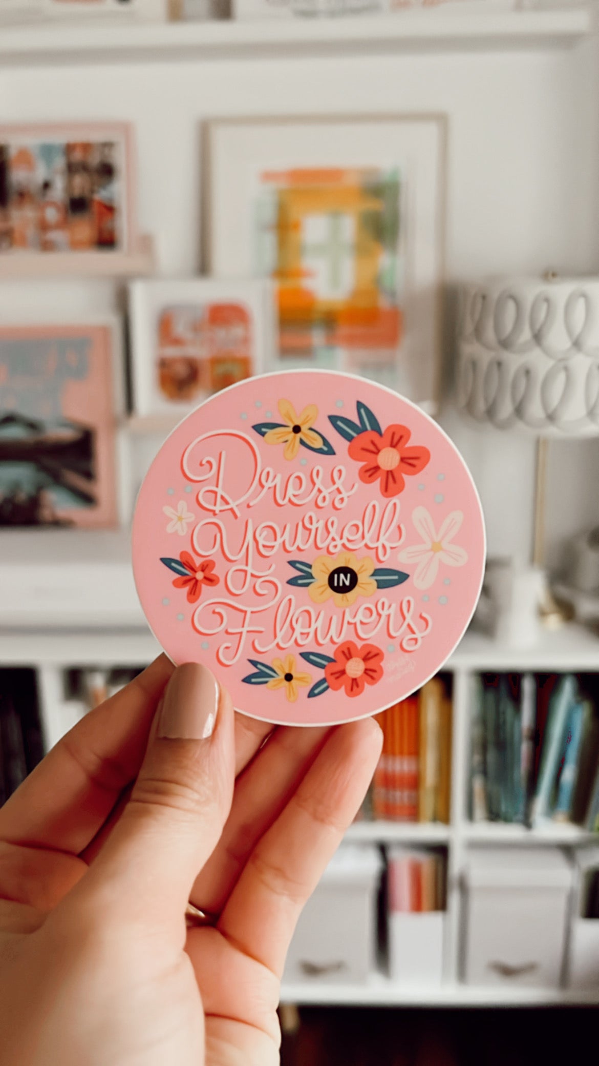 Dress Yourself in Flowers 3x3" Diecut Sticker