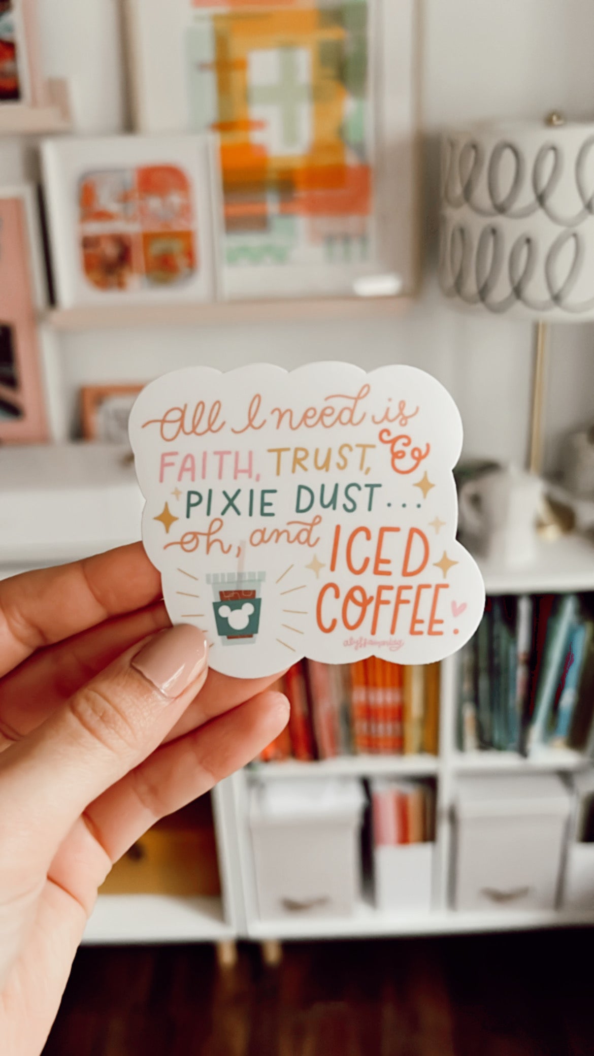 Pixie Dust &  Iced Coffee 3x3" Diecut Sticker