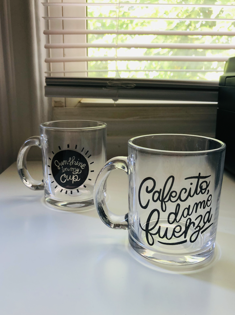 Sunshine in my Cup Lettered Glass Coffee Mug