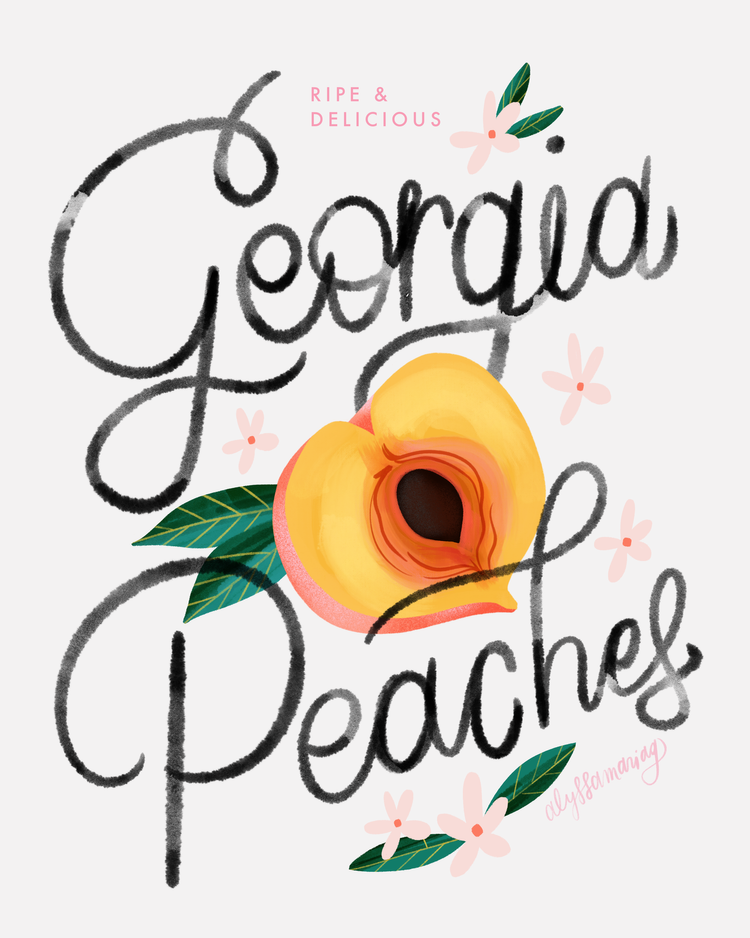 Georgia Peaches 8x10" Print