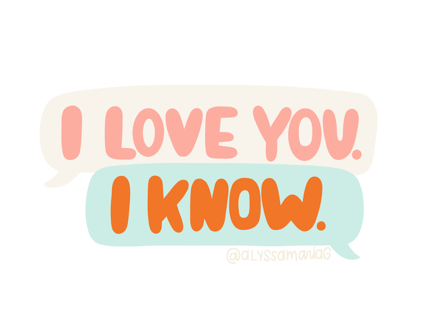 I love you. I know. Star Wars Inspired Clear 3x2" Diecut Sticker