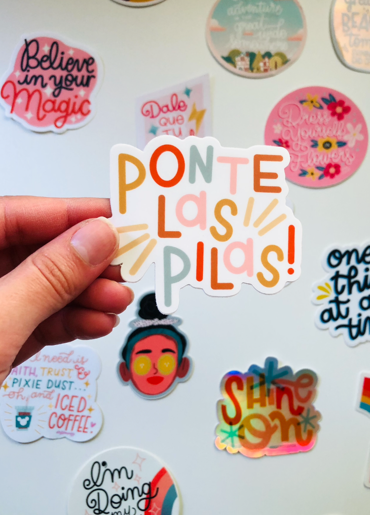 Ponte Las Pilas! 3x3" Diecut Sticker